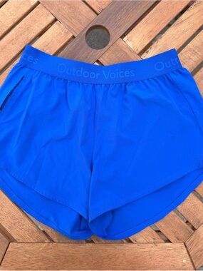 Outdoor Voices Electric Blue Athletic Shorts